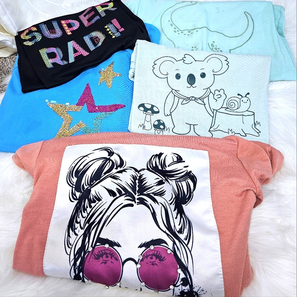 Trendy Graphic Cat & Jack Girls Size 14/16 Shirt & Hoodie Bundle